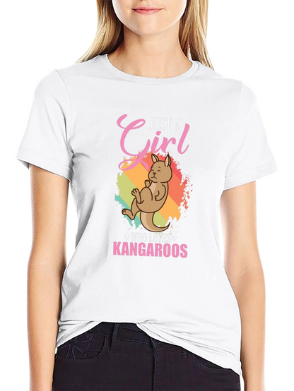 Just A Girl Who Loves Kangaroos Graphic T-Shirt
