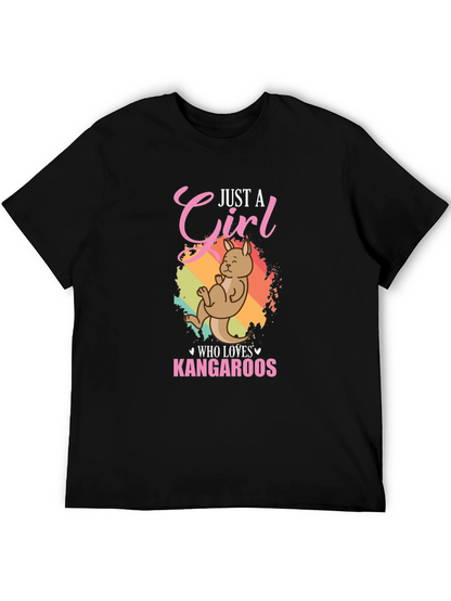 Just A Girl Who Loves Kangaroos Graphic T-Shirt