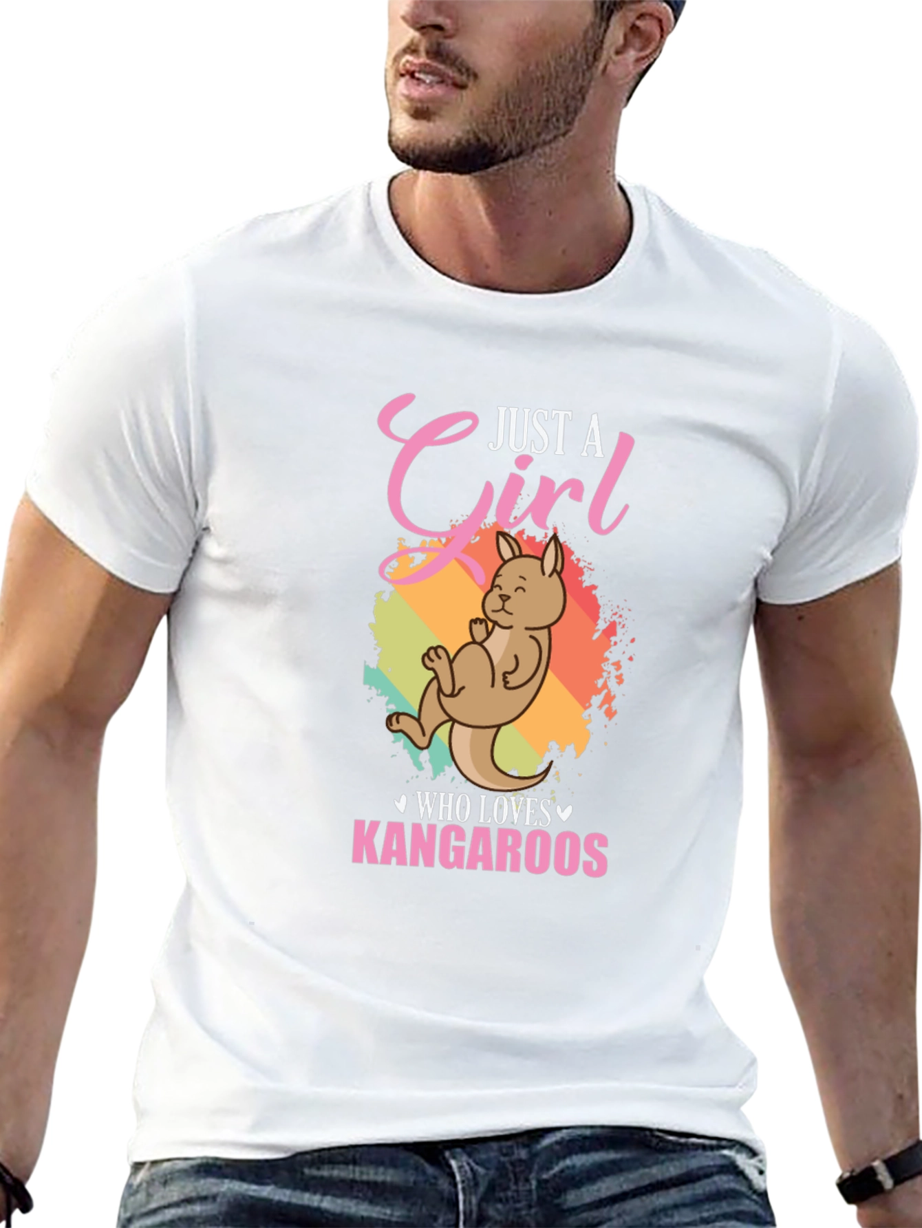Just A Girl Who Loves Kangaroos Graphic T-Shirt
