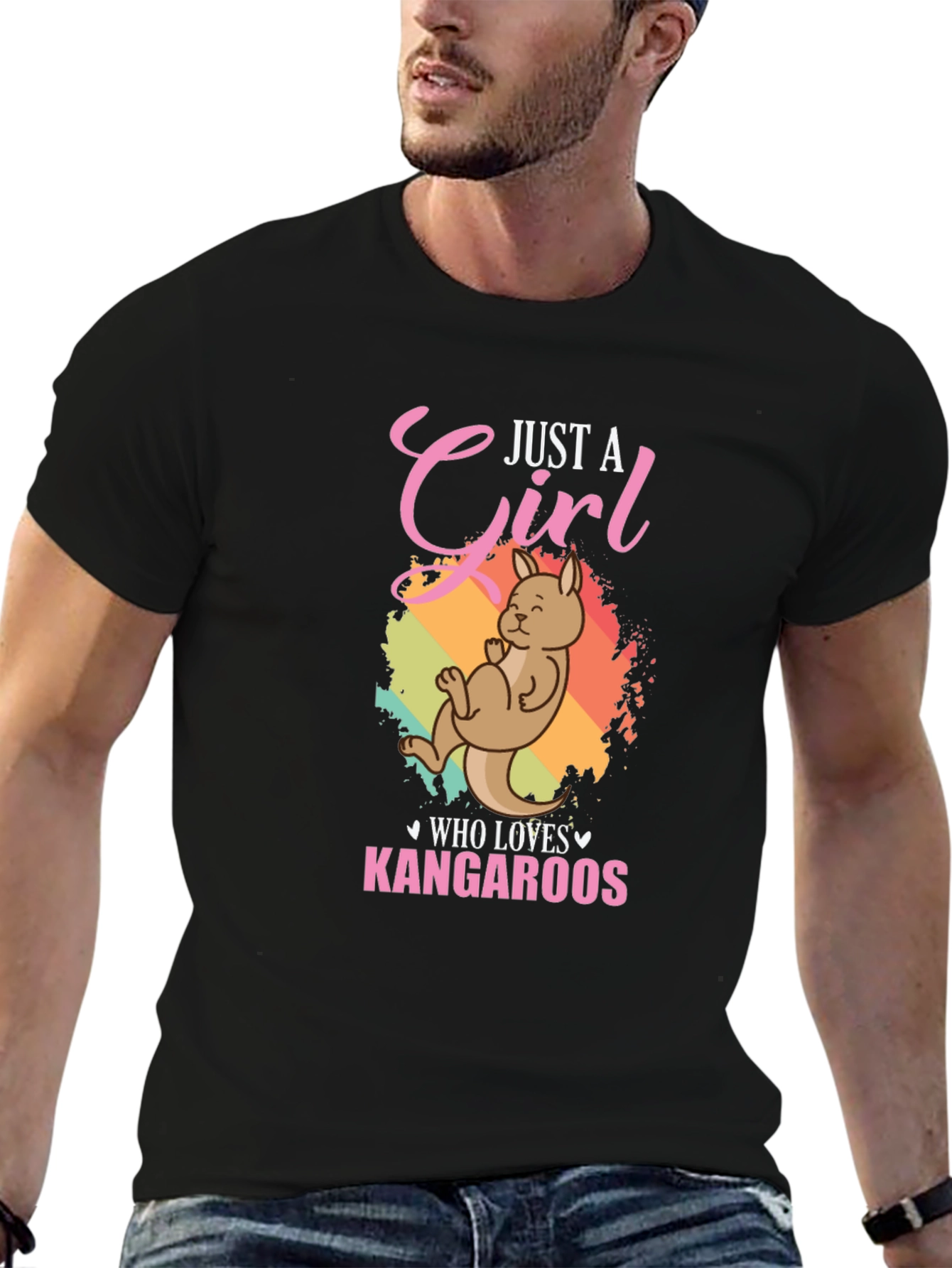 Just A Girl Who Loves Kangaroos Graphic T-Shirt