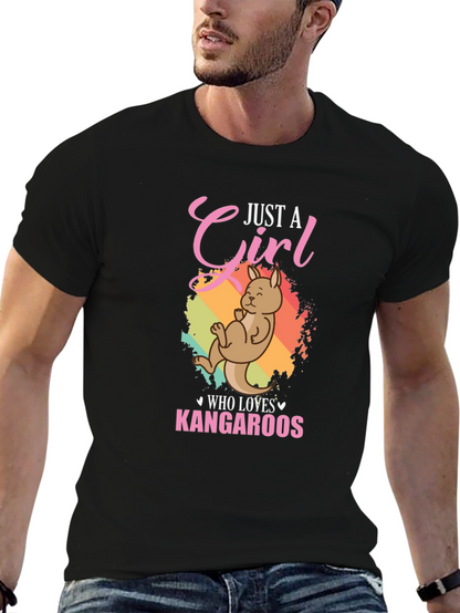 Just A Girl Who Loves Kangaroos Graphic T-Shirt