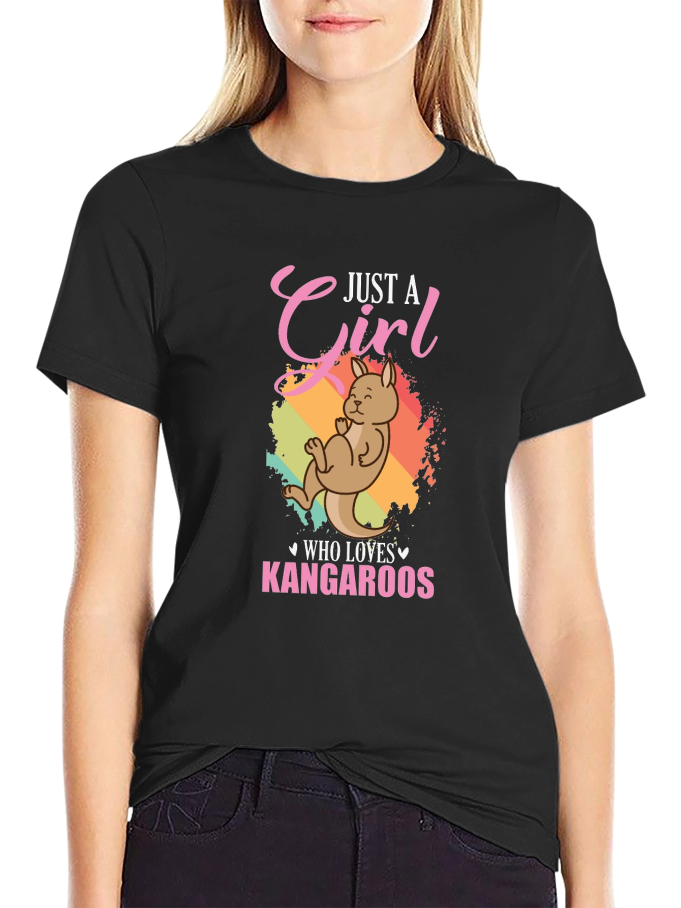Just A Girl Who Loves Kangaroos Graphic T-Shirt