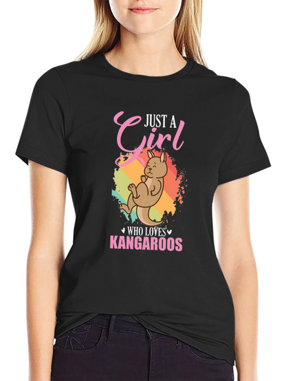 Just A Girl Who Loves Kangaroos Graphic T-Shirt
