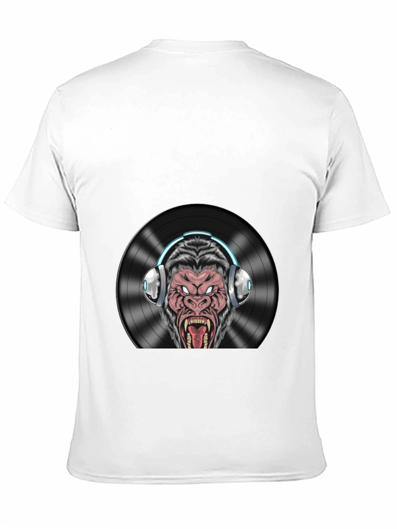 DJ Gorilla Graphic T-Shirt - Black Cotton Blend