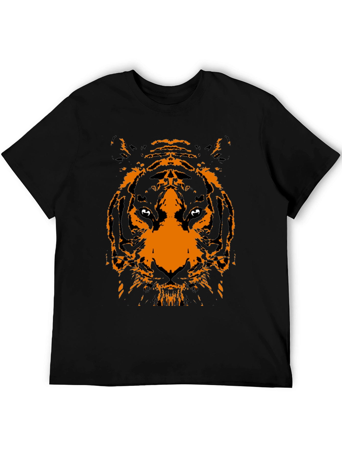 Black T-Shirt with Tiger Graphic