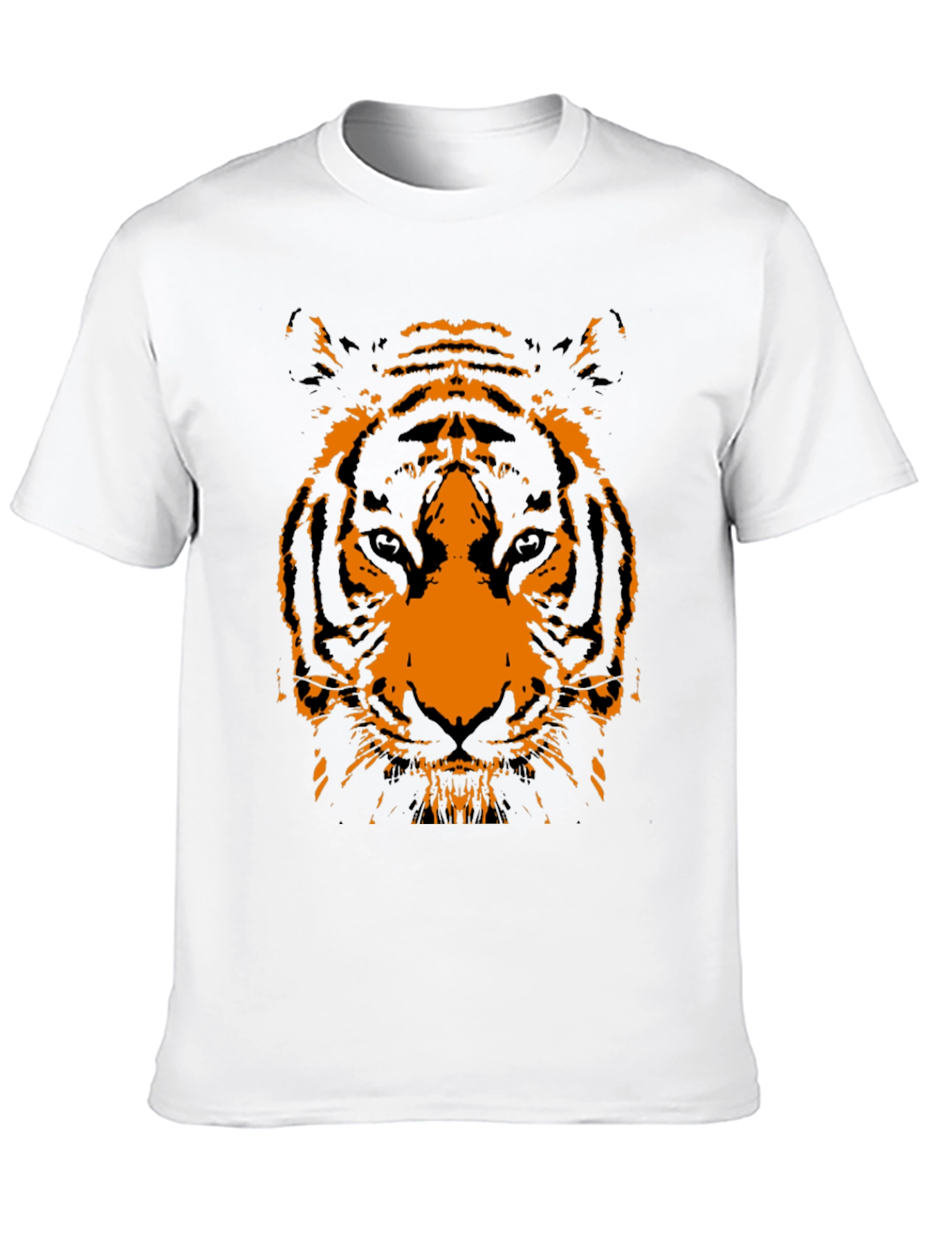 Black T-Shirt with Tiger Graphic