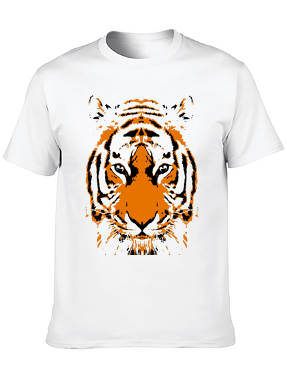 Black T-Shirt with Tiger Graphic