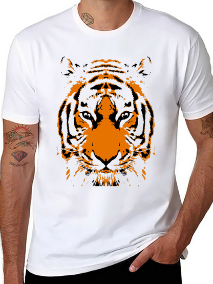 Black T-Shirt with Tiger Graphic