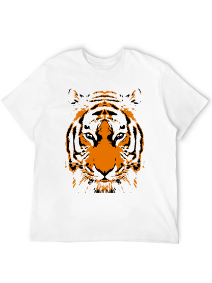 Black T-Shirt with Tiger Graphic