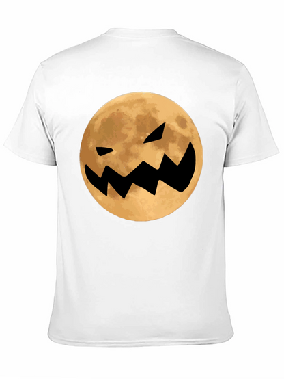 Spooky Moon Face Black T-Shirt