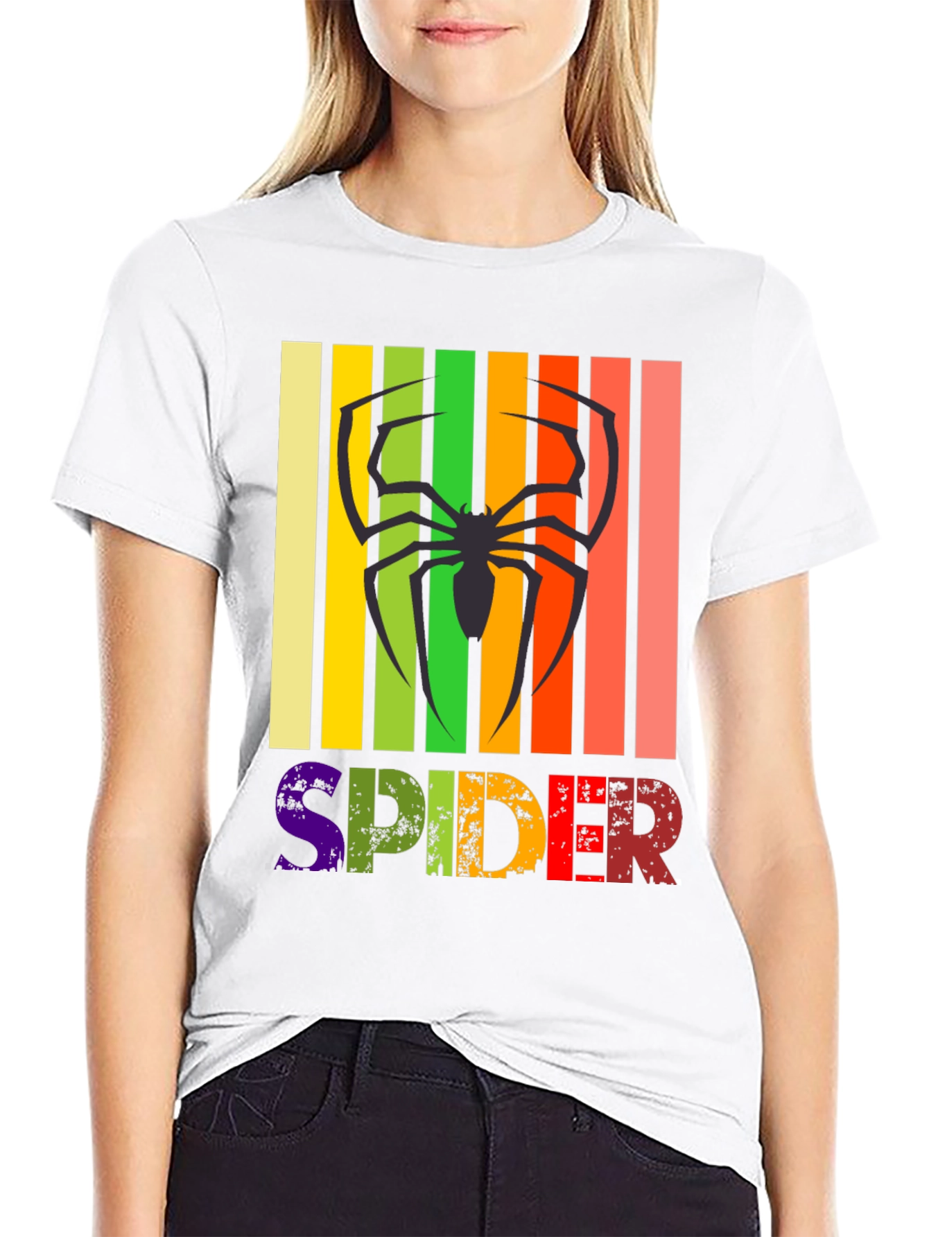 Retro Spider Graphic Tee -  Unique Design