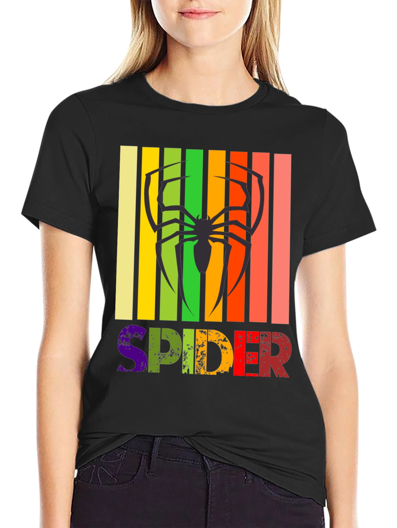 Retro Spider Graphic Tee -  Unique Design