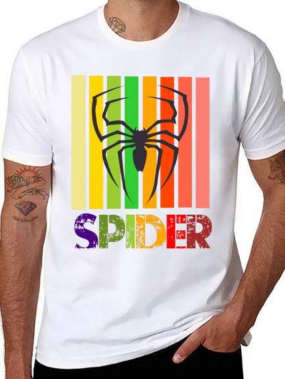 Retro Spider Graphic Tee -  Unique Design