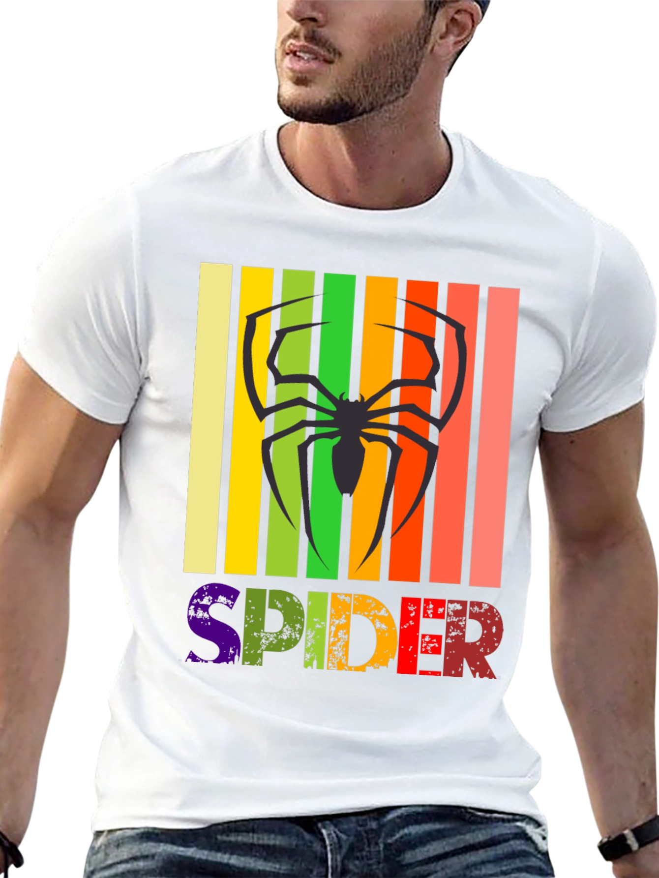 Retro Spider Graphic Tee -  Unique Design