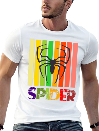 Retro Spider Graphic Tee -  Unique Design