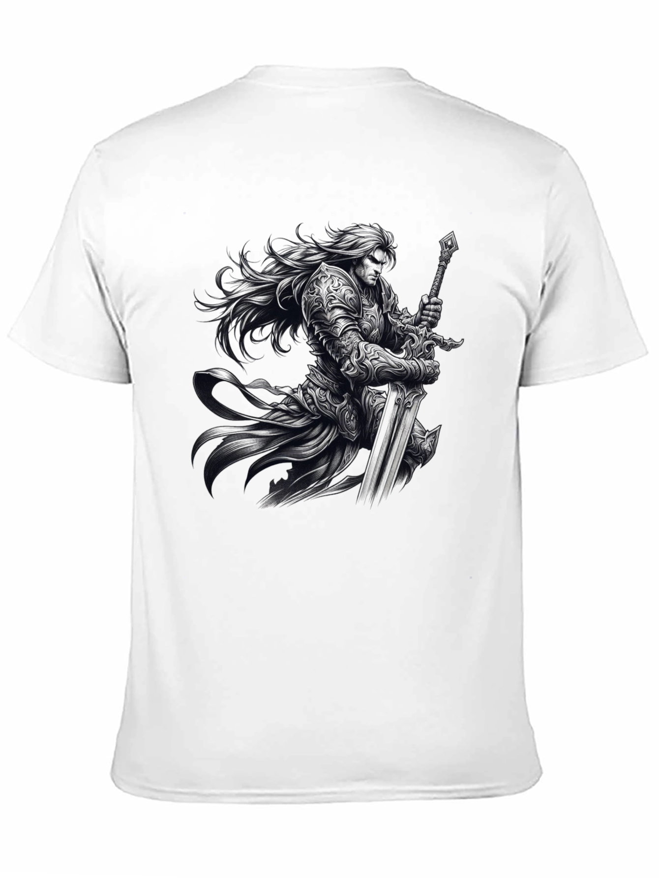 Warrior Knight Graphic Black T-Shirt