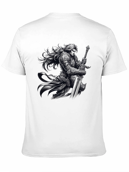 Warrior Knight Graphic Black T-Shirt