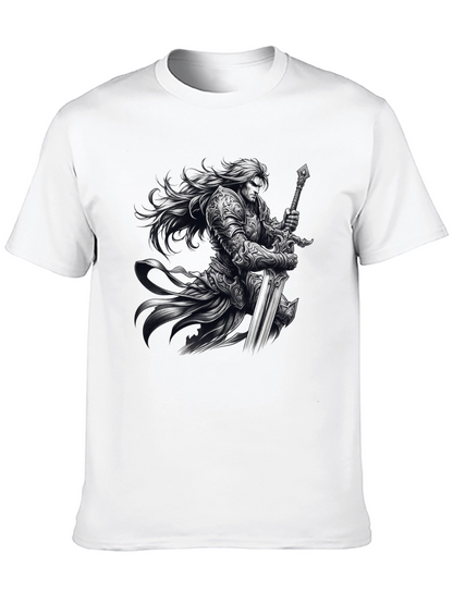 Warrior Knight Graphic Black T-Shirt