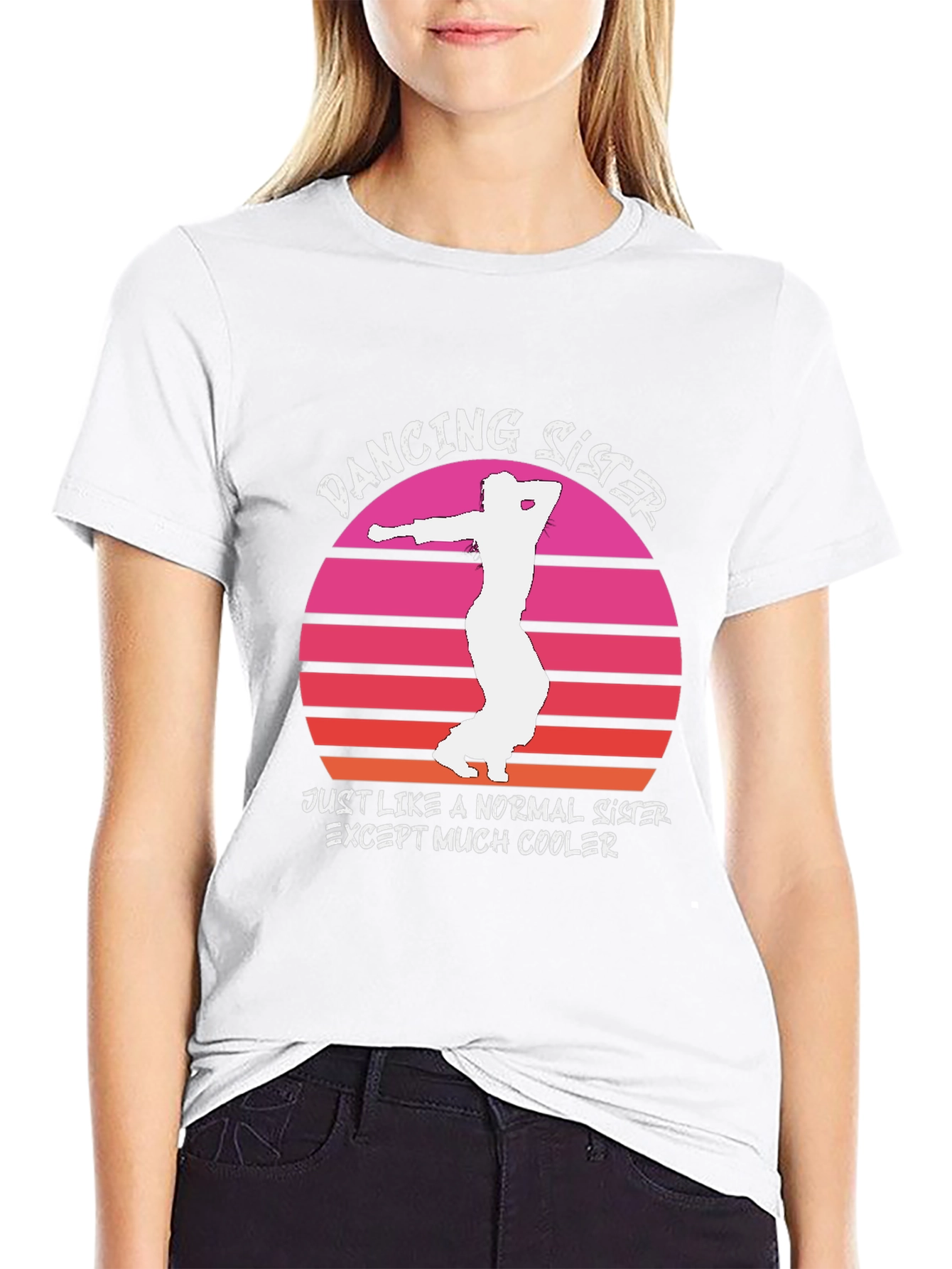 Dancing Sister Graphic Tee - Cool & Fun!