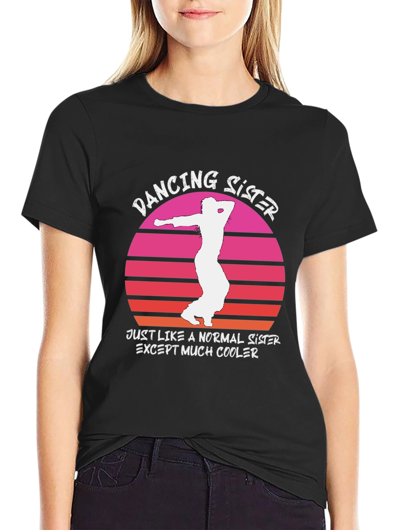 Dancing Sister Graphic Tee - Cool & Fun!