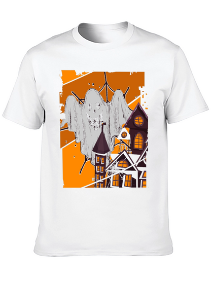 Spooky Ghost & Haunted House T-Shirt