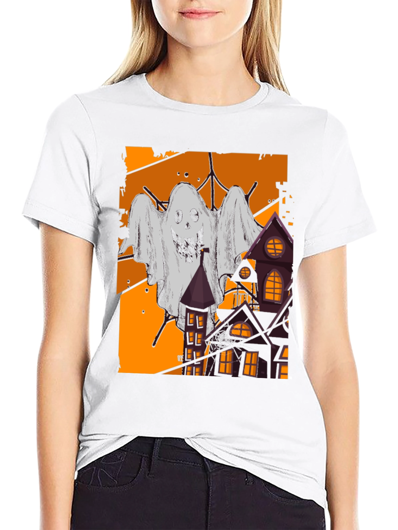Spooky Ghost & Haunted House T-Shirt