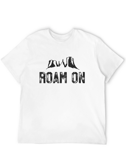 Roam On Graphic Print Black Tee