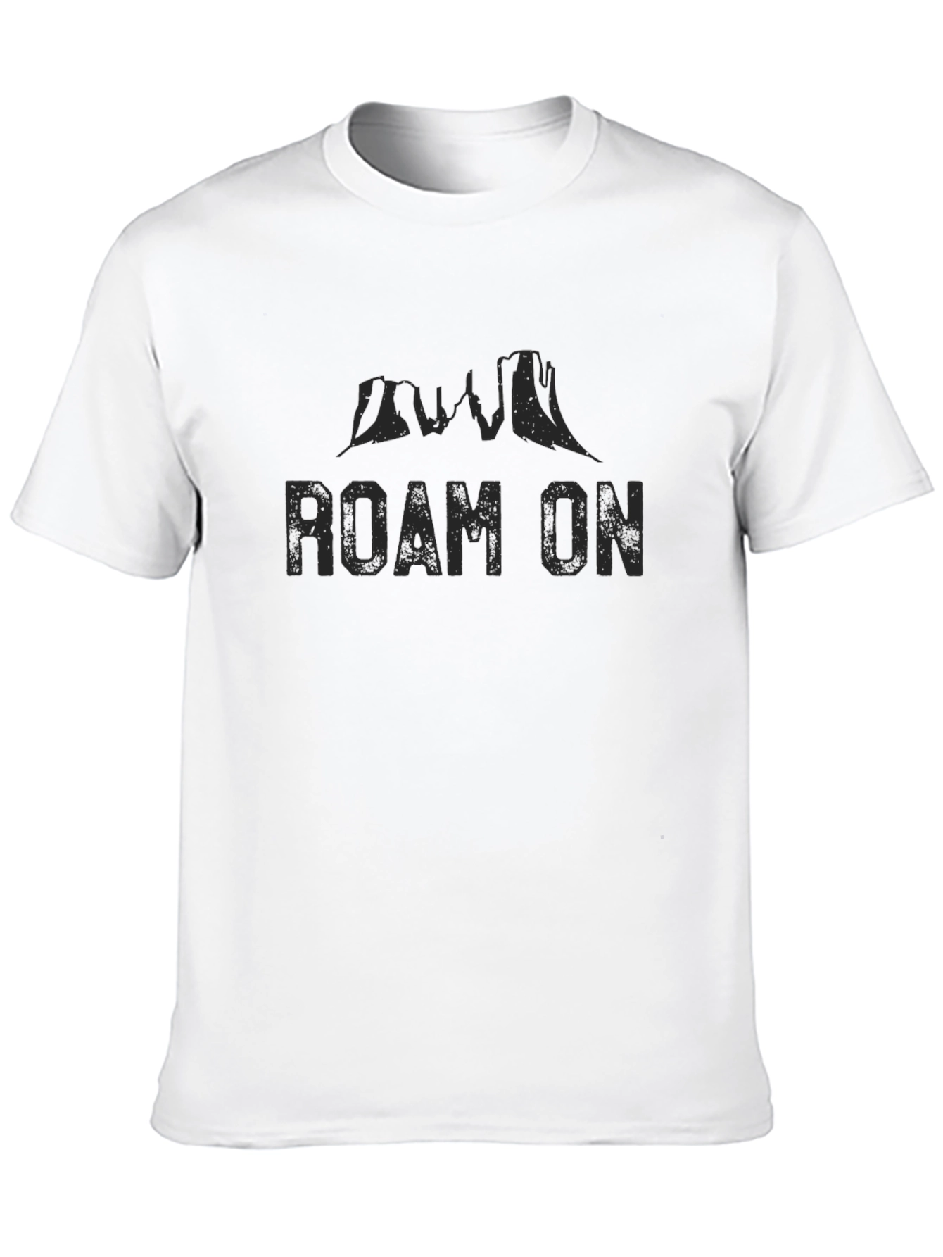 Roam On Graphic Print Black Tee
