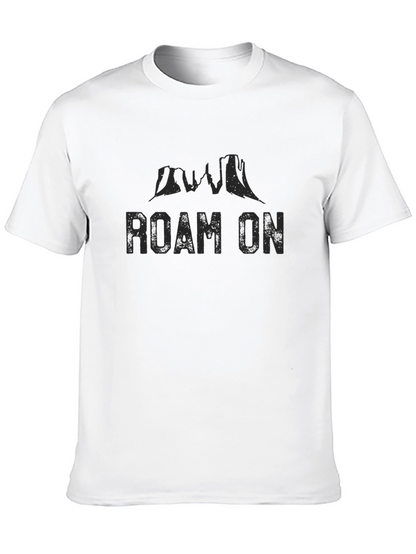 Roam On Graphic Print Black Tee