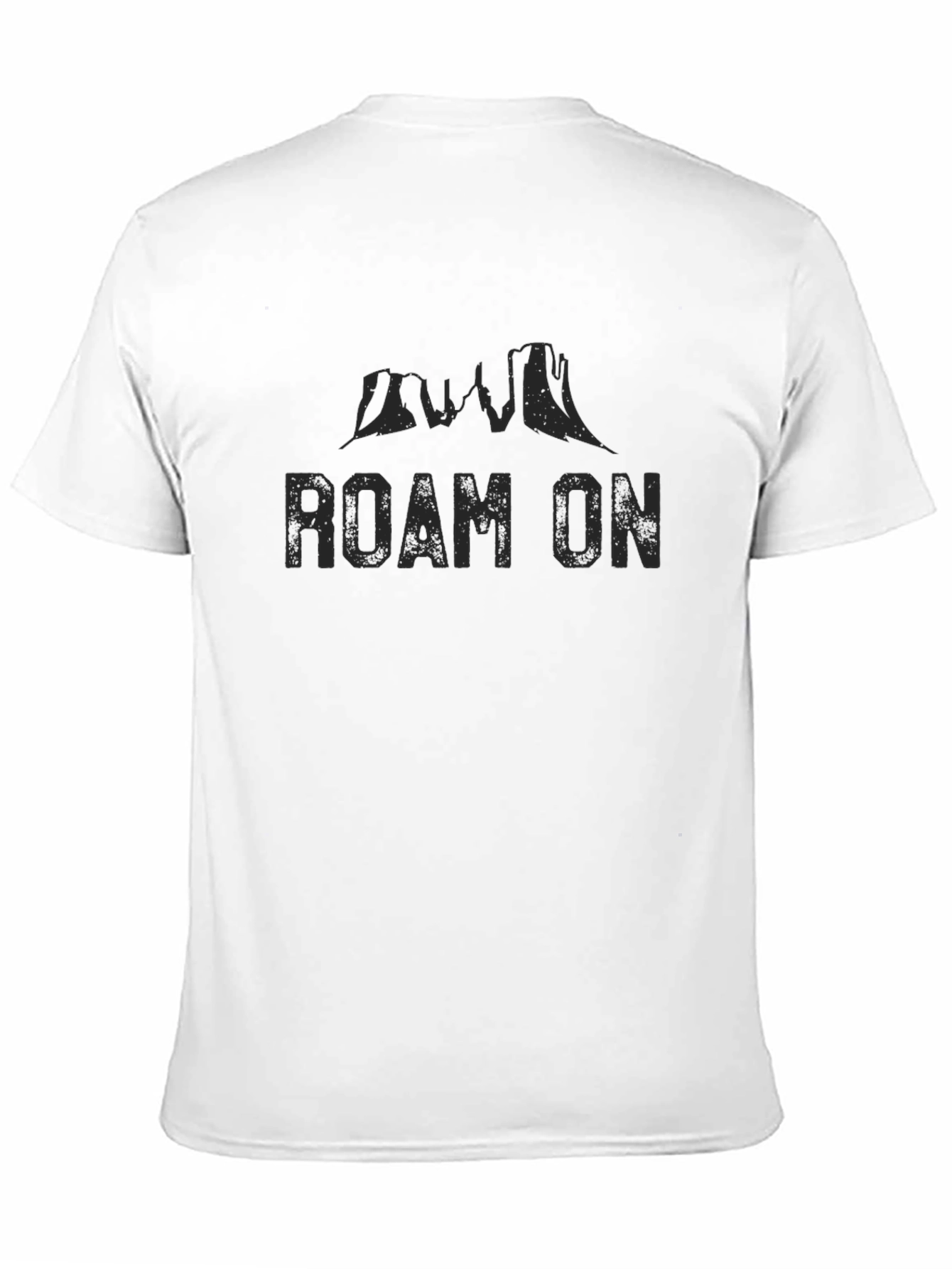 Roam On Graphic Print Black Tee