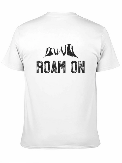 Roam On Graphic Print Black Tee