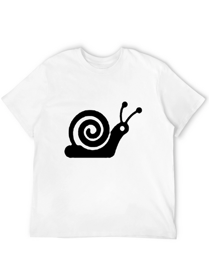 Snail Graphic Tee - Soft Cotton Crewneck T-Shirt