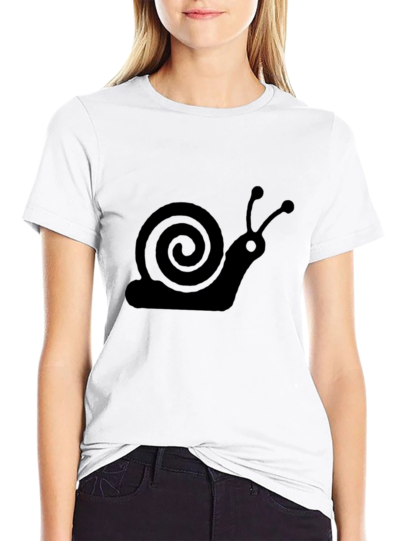 Snail Graphic Tee - Soft Cotton Crewneck T-Shirt