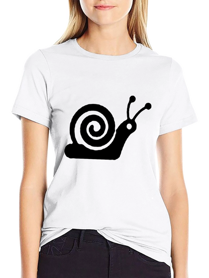 Snail Graphic Tee - Soft Cotton Crewneck T-Shirt