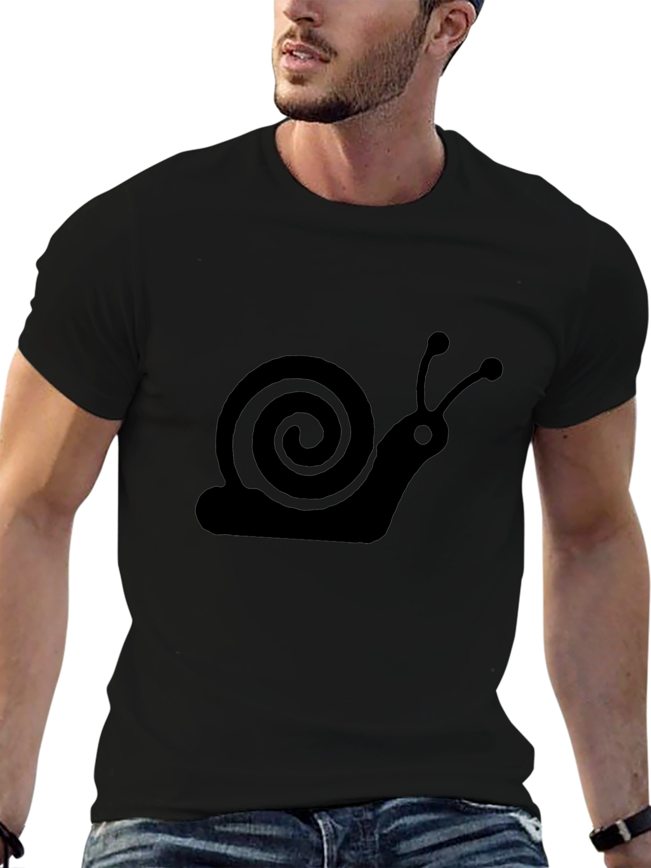 Snail Graphic Tee - Soft Cotton Crewneck T-Shirt