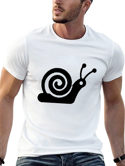 Snail Graphic Tee - Soft Cotton Crewneck T-Shirt