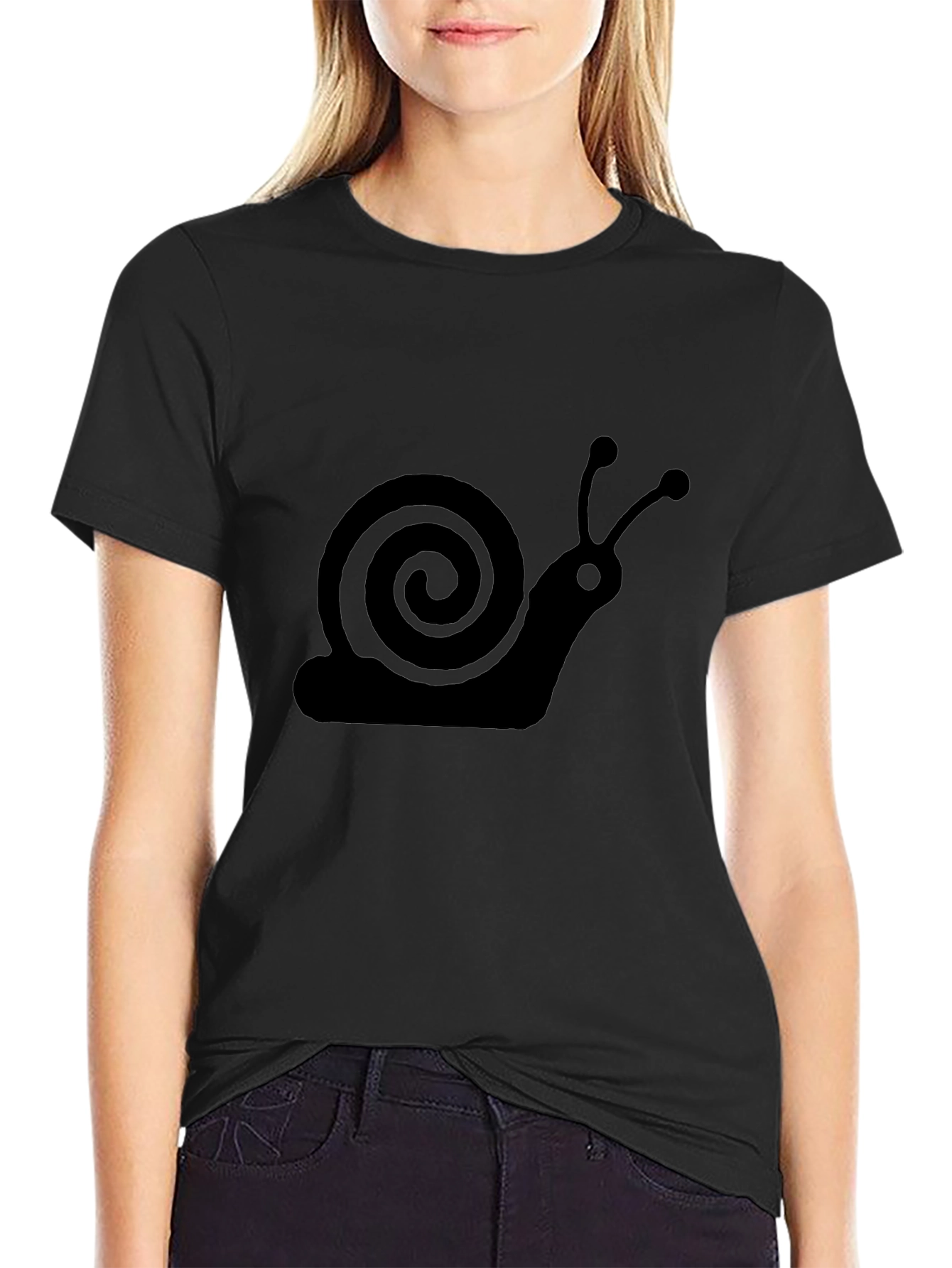 Snail Graphic Tee - Soft Cotton Crewneck T-Shirt