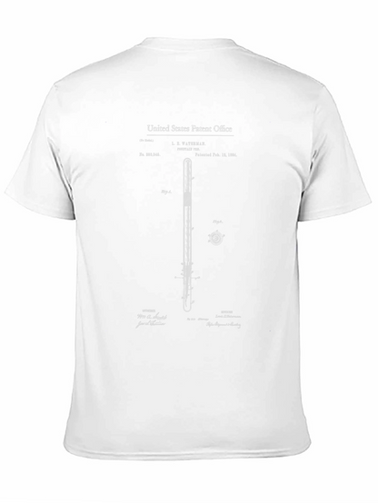 Patent Print T-Shirt - Fountain Pen Design