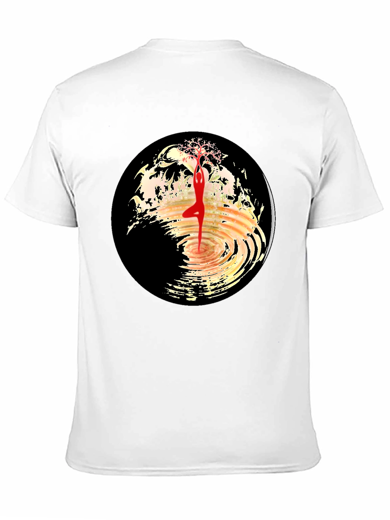 Yoga Tree Pose Graphic Tee - Black