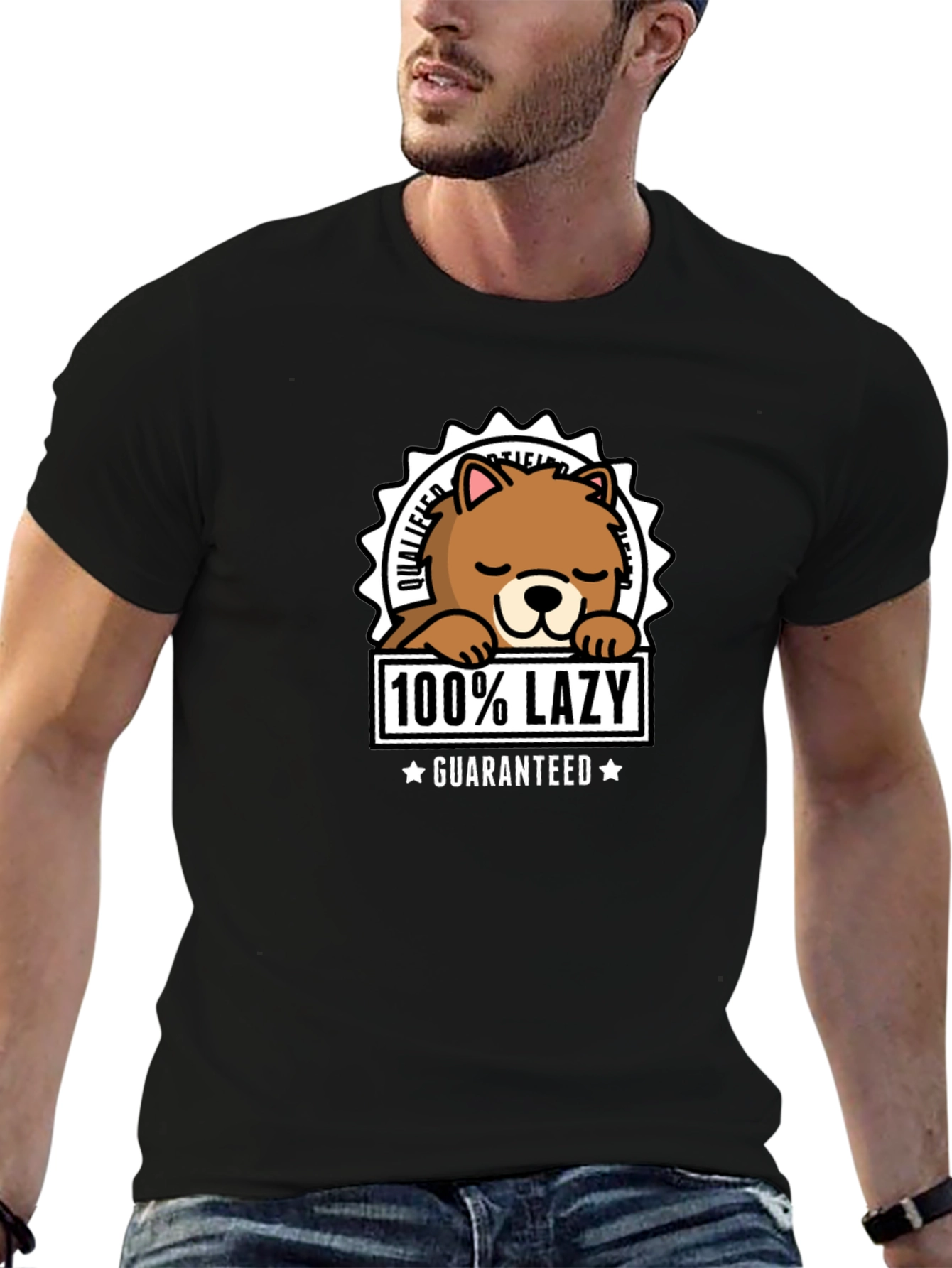100% Lazy Guaranteed Graphic Tee