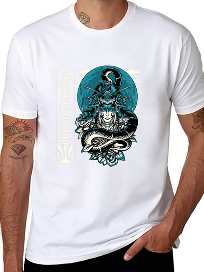 Queen Geisha Snake Graphic Tee