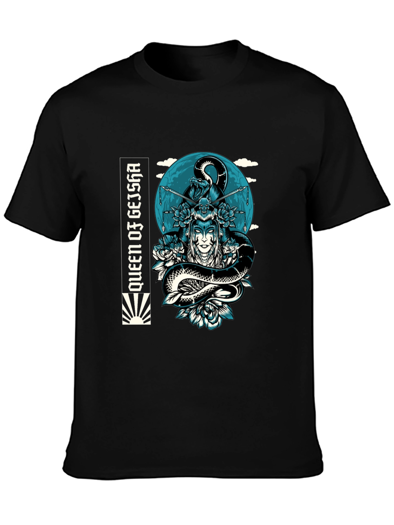 Queen Geisha Snake Graphic Tee