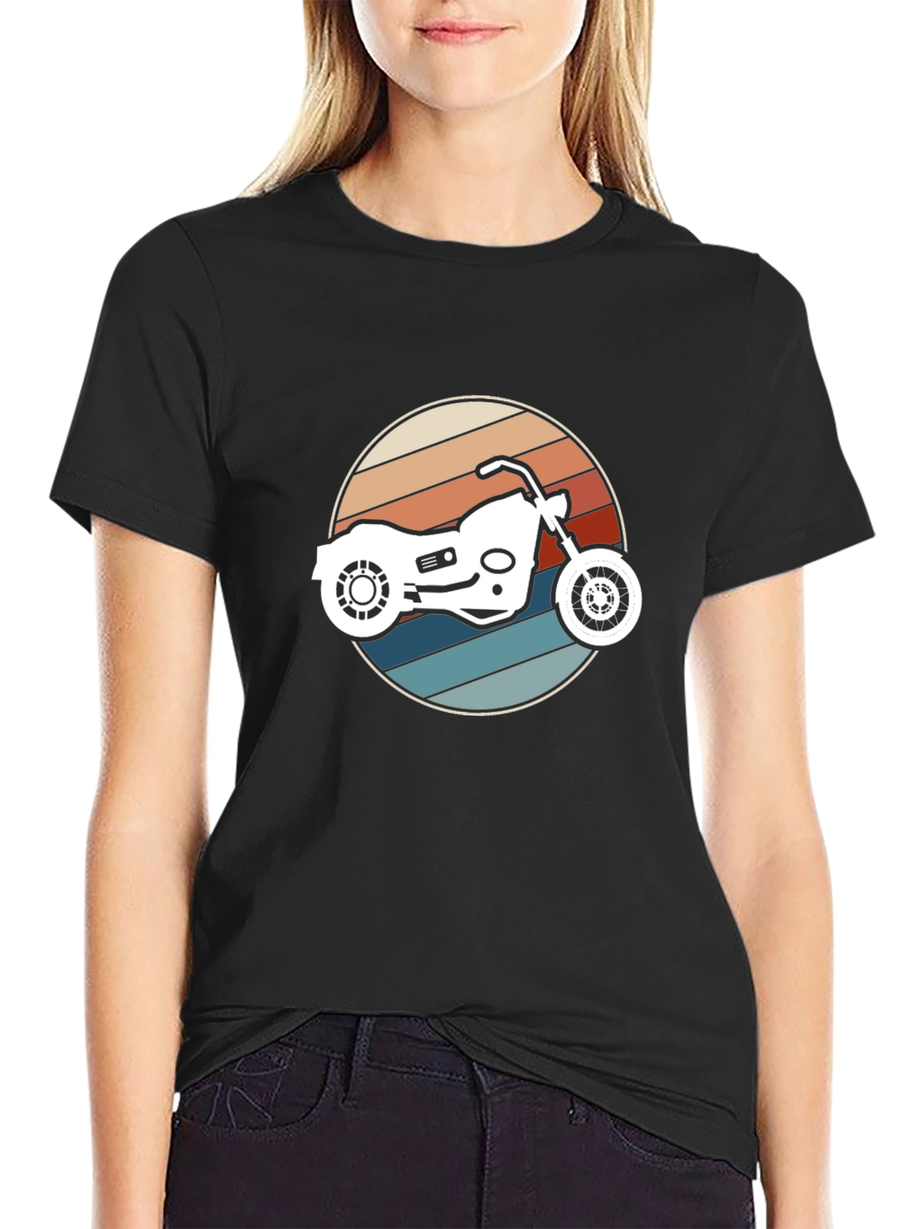Retro Motorcycle Graphic T-Shirt