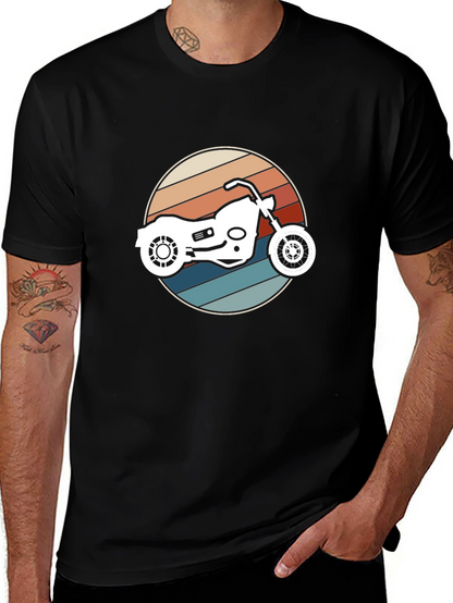 Retro Motorcycle Graphic T-Shirt