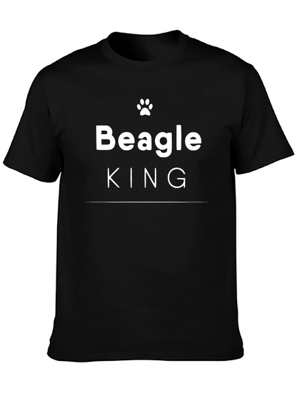 Beagle King Graphic Tee - Black Dog Lover Shirt