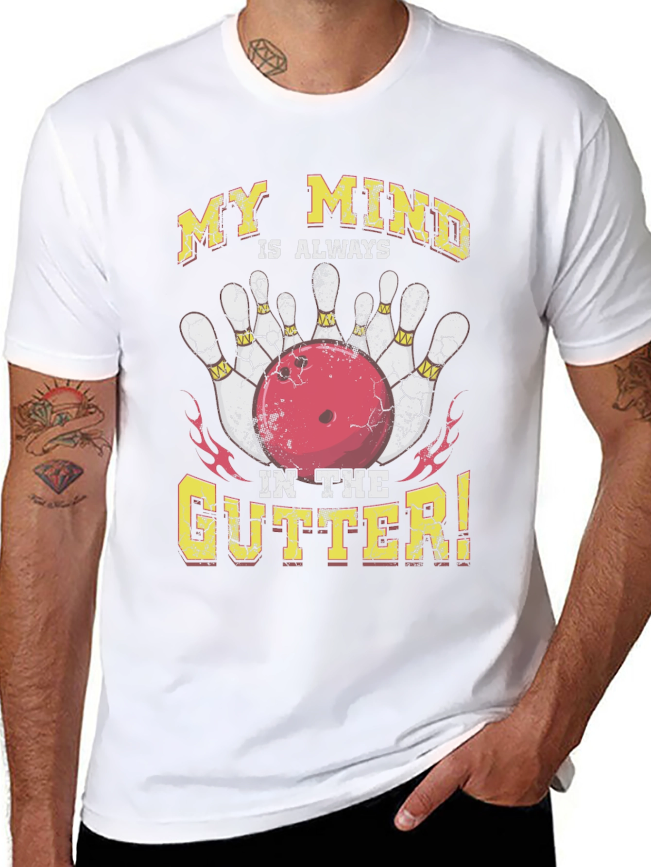 Bowling Mind in the Gutter Graphic Tee