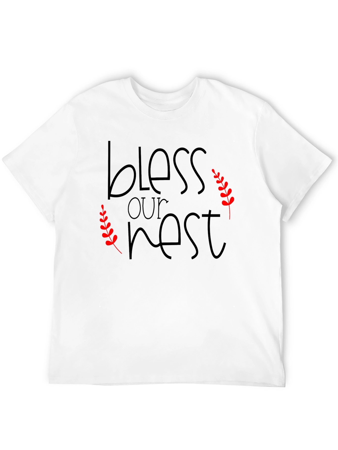 Bless Our Nest Black Graphic T-Shirt