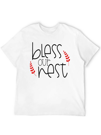 Bless Our Nest Black Graphic T-Shirt