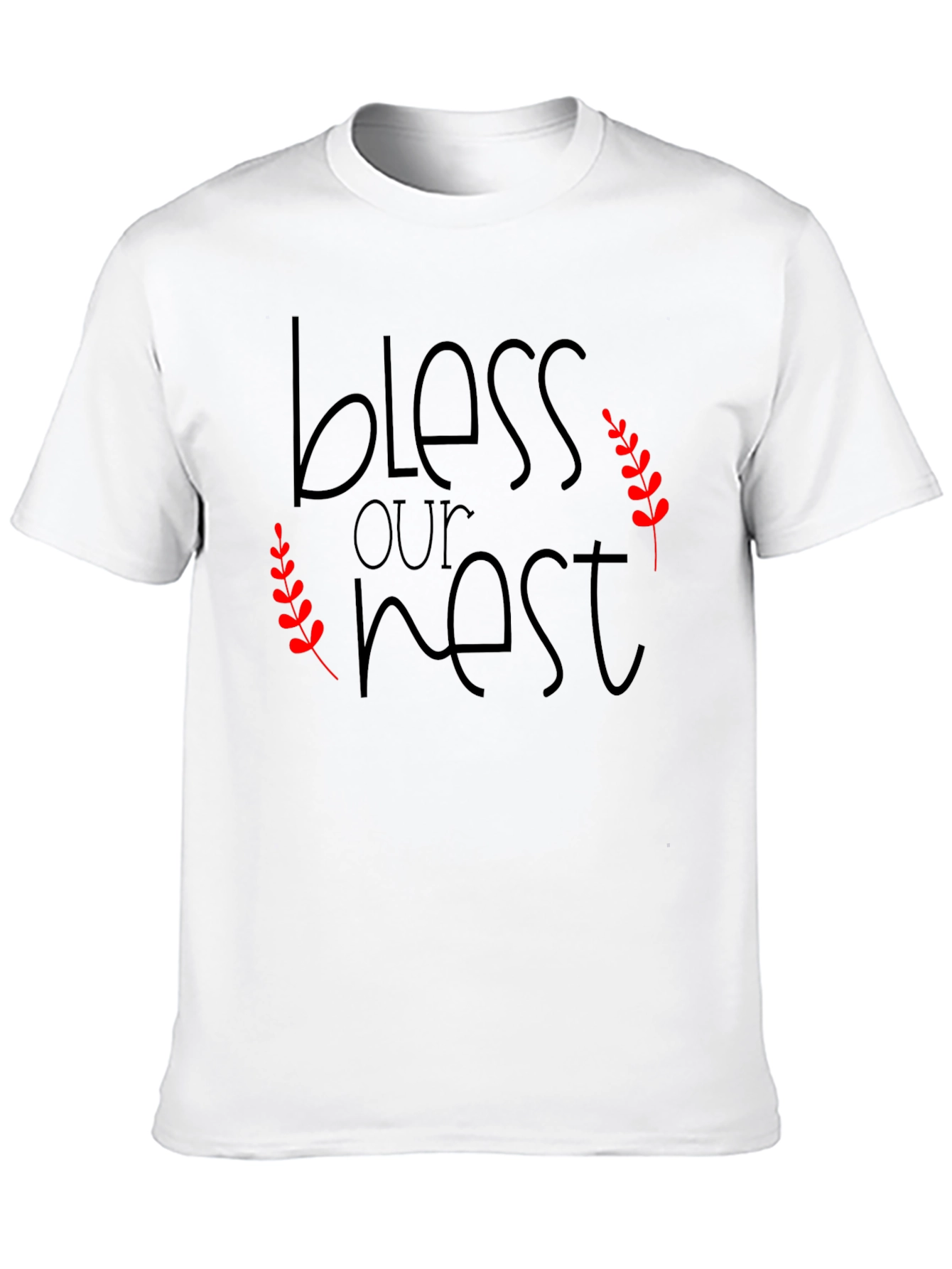 Bless Our Nest Black Graphic T-Shirt