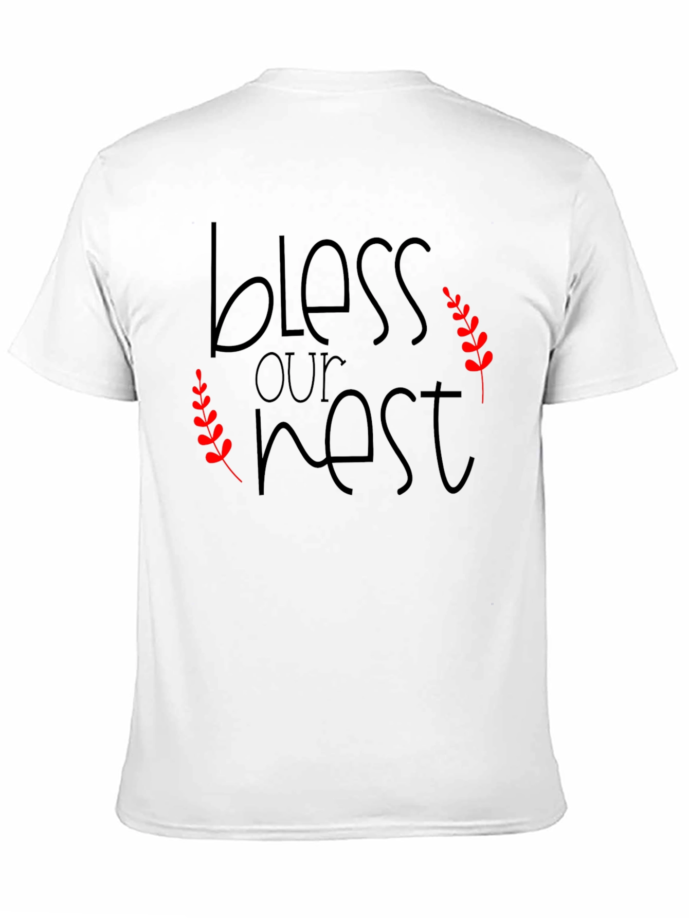 Bless Our Nest Black Graphic T-Shirt